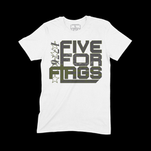 Load image into Gallery viewer, Five for Flags Soft Cotton T-Shirt: Army Green and Steel